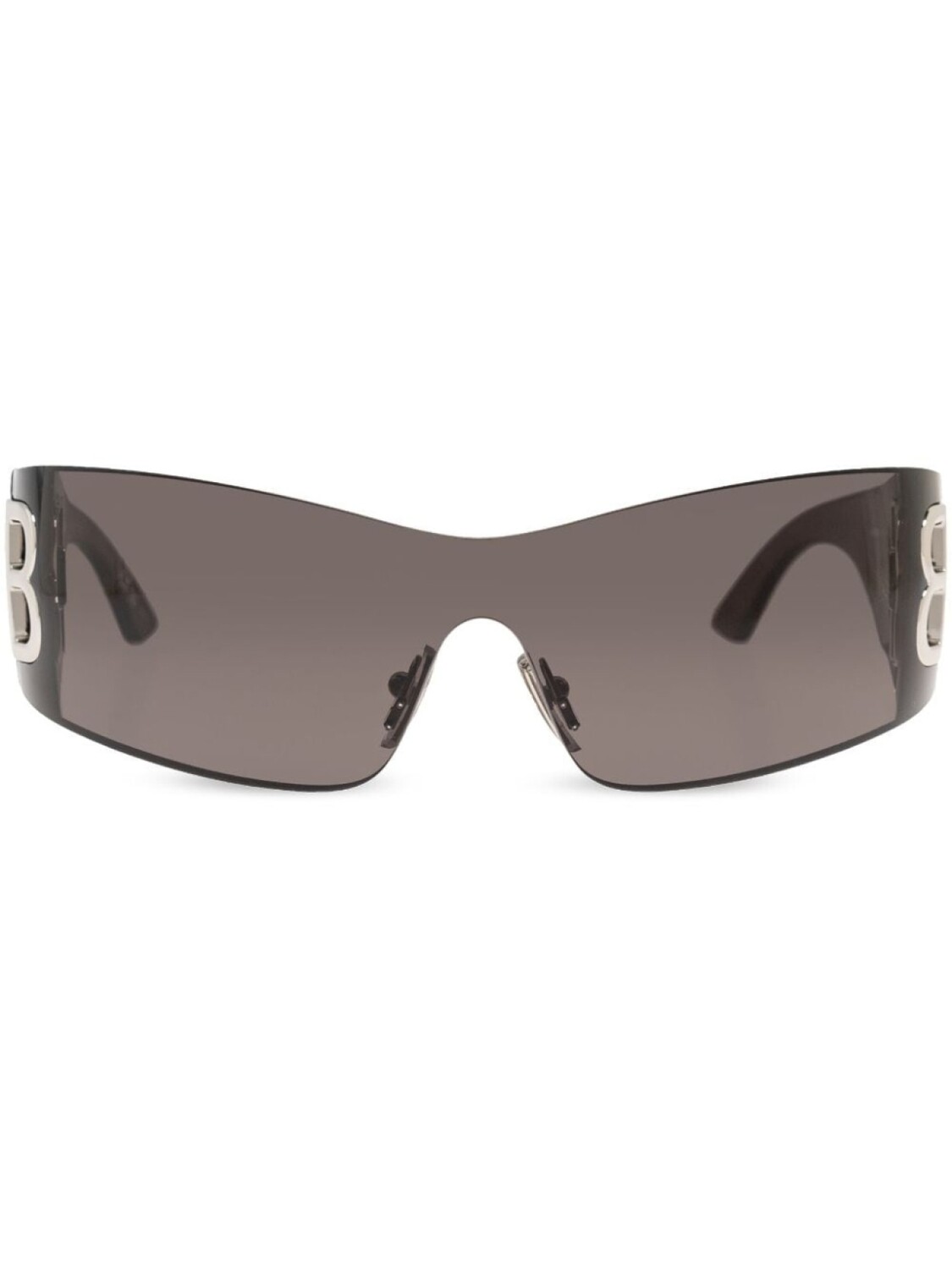 

Balenciaga Eyewear солнцезащитные очки-маска с логотипом, черный