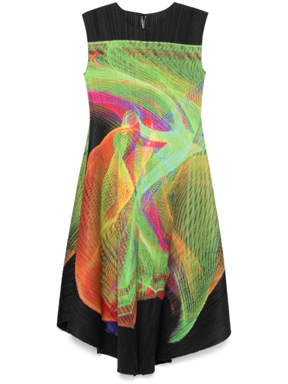 

Pleats Please Issey Miyake платье миди с абстрактным принтом, зеленый