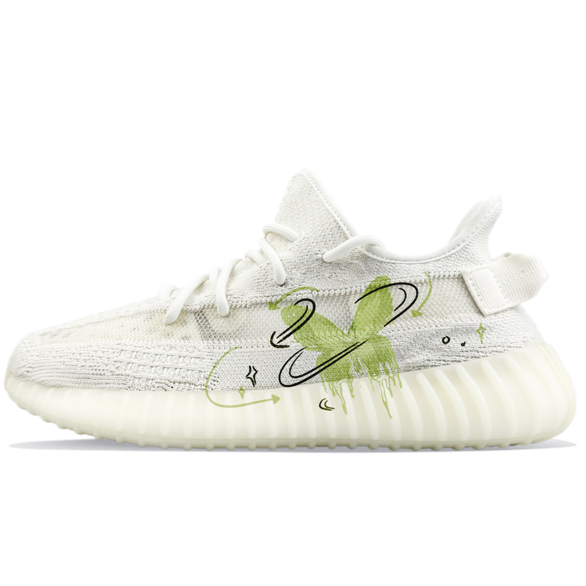 

Кроссовки adidas originals Yeezy Boost 350 Lifestyle Shoes Unisex Low-top Green, белый