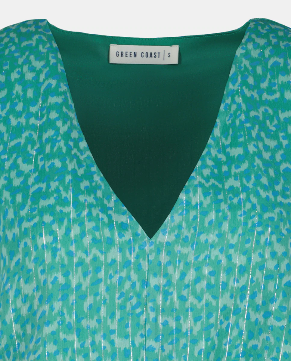 

Короткое платье с коротким рукавом и деталью из заклепок Green Coast, зеленый
