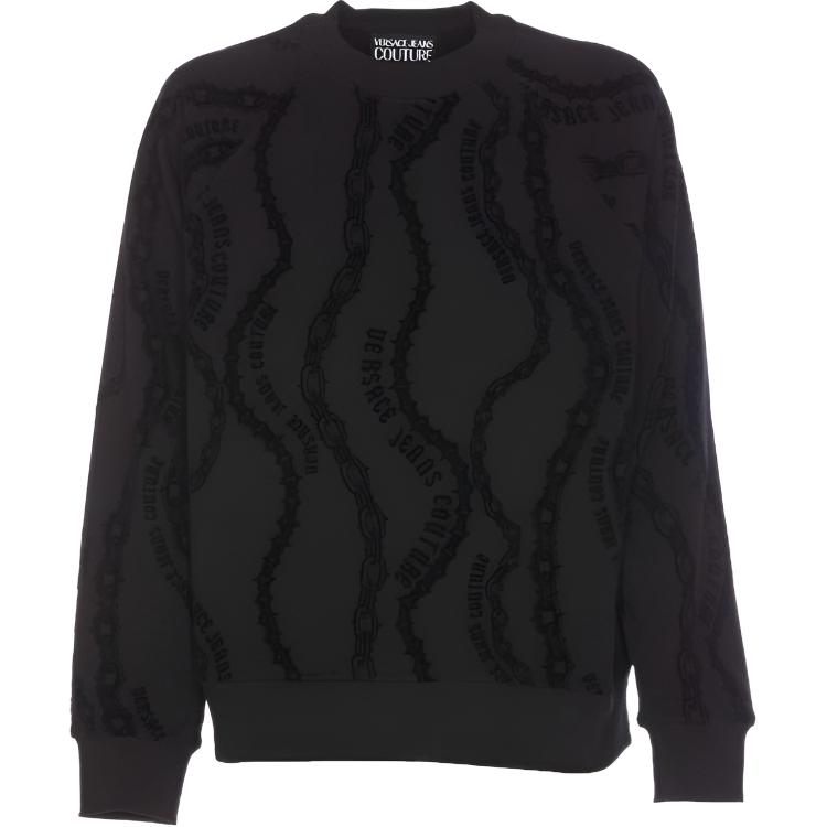 

Флисовая толстовка с круглым вырезом VERSACE JEANS COUTURE, черный
