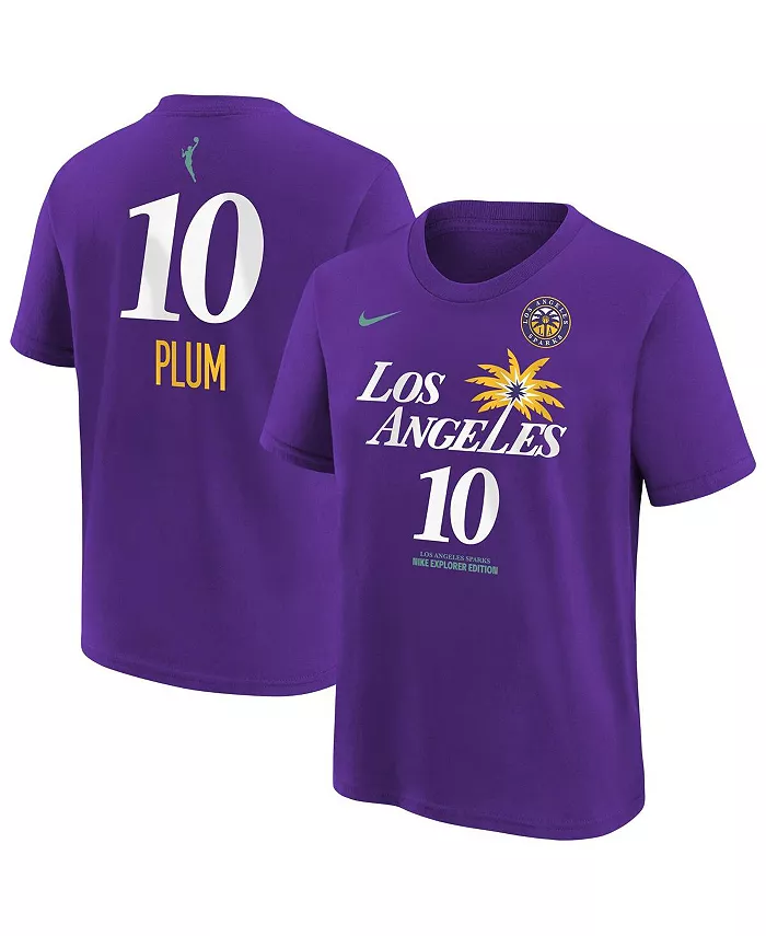 

Футболка с именем и номером Kelsey Plum Los Angeles Sparks Explorer Edition, фиолетовая, для мальчиков и девочек Nike