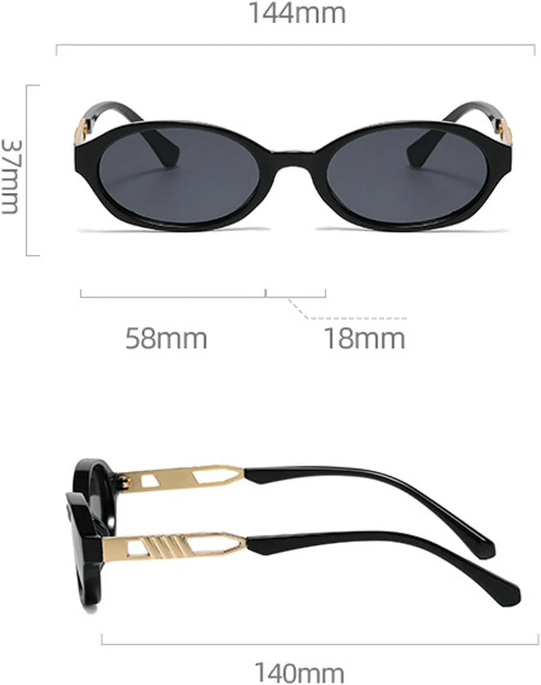 

Винтажные овальные солнцезащитные очки Laureles для женщин, модные, в маленькой оправе, круглые солнцезащитные очки для мужчин, панк-очки, дорожные очки L18, C4