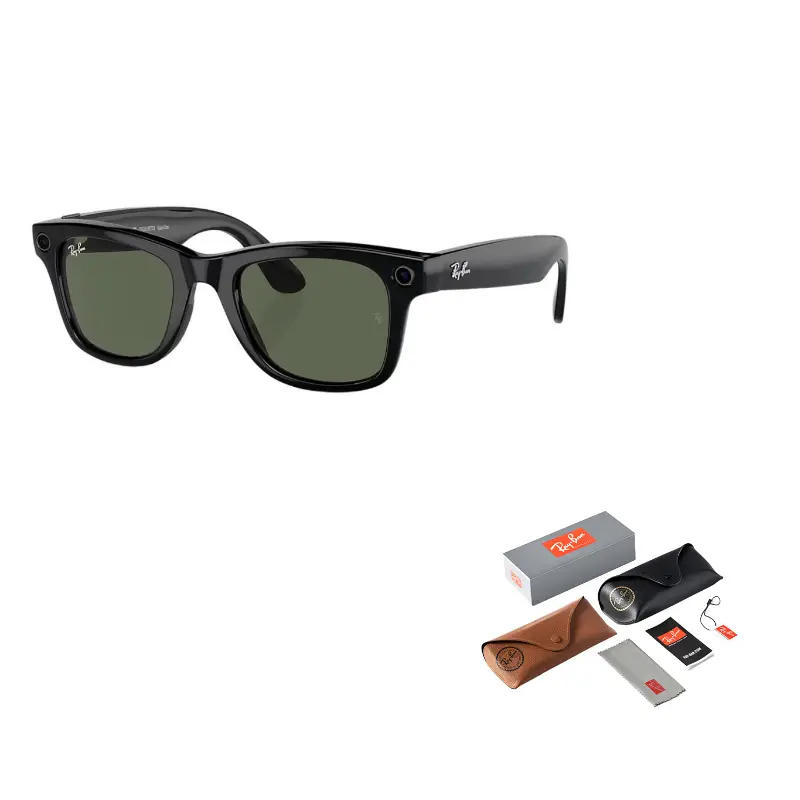 

RayBan Солнечные очки Wayfarer, Black Frame+Green Lens