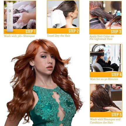 Global Keratin Professional, крем-краска для волос, тюбик, 3,4 жидких унции/100 мл, 3 шт. темно-коричневого цвета, Gk Hair — фото 3