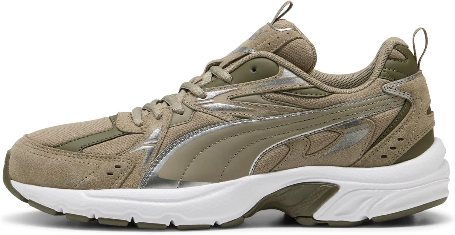 Кроссовки PUMA Milenio Tech для взрослых, Velvet Moss Puma Aged Silver