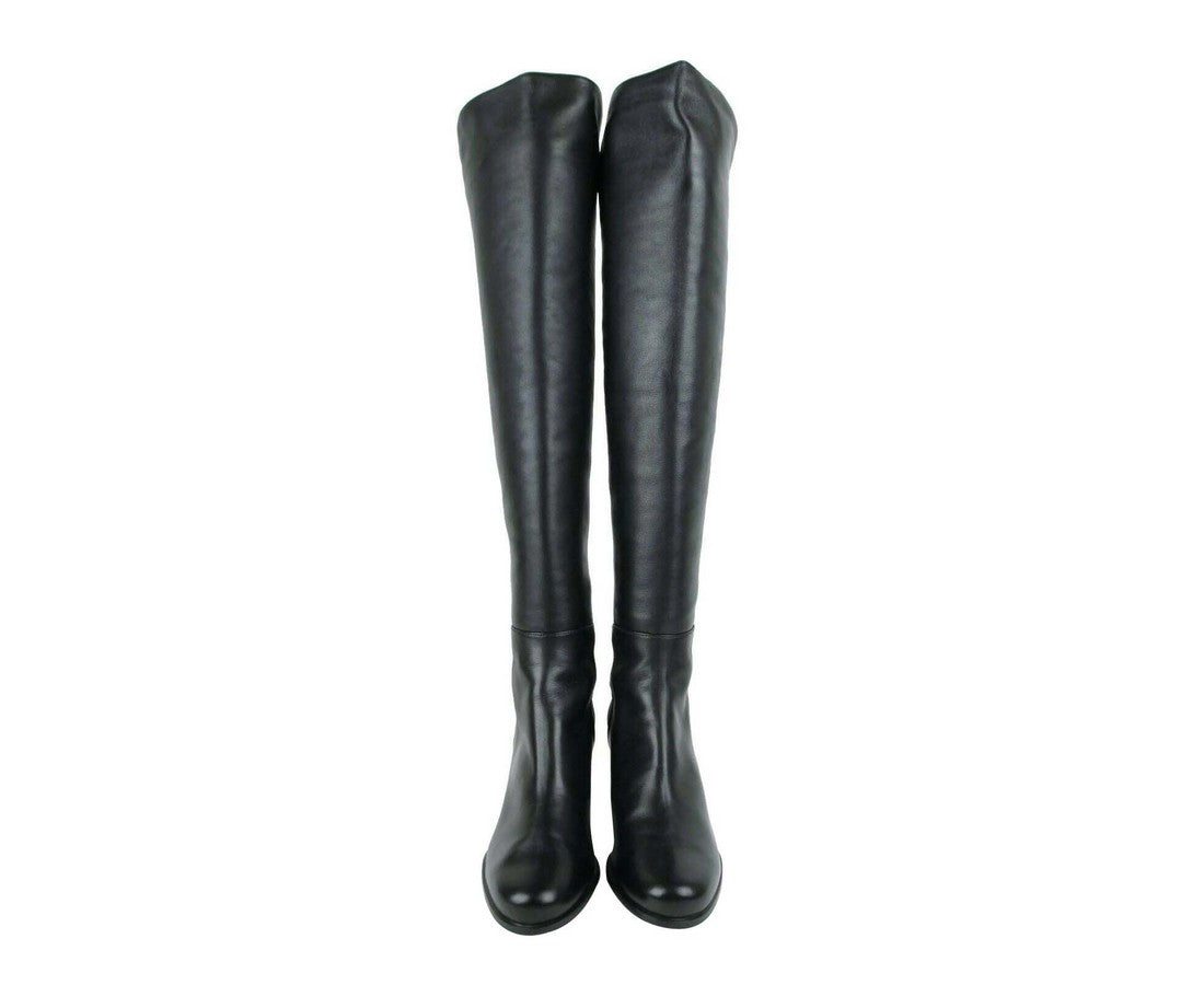 Stuart Weitzman Женские сапоги до колена из мягкой кожи Nappa с эластичной задней частью, черный — фото 4