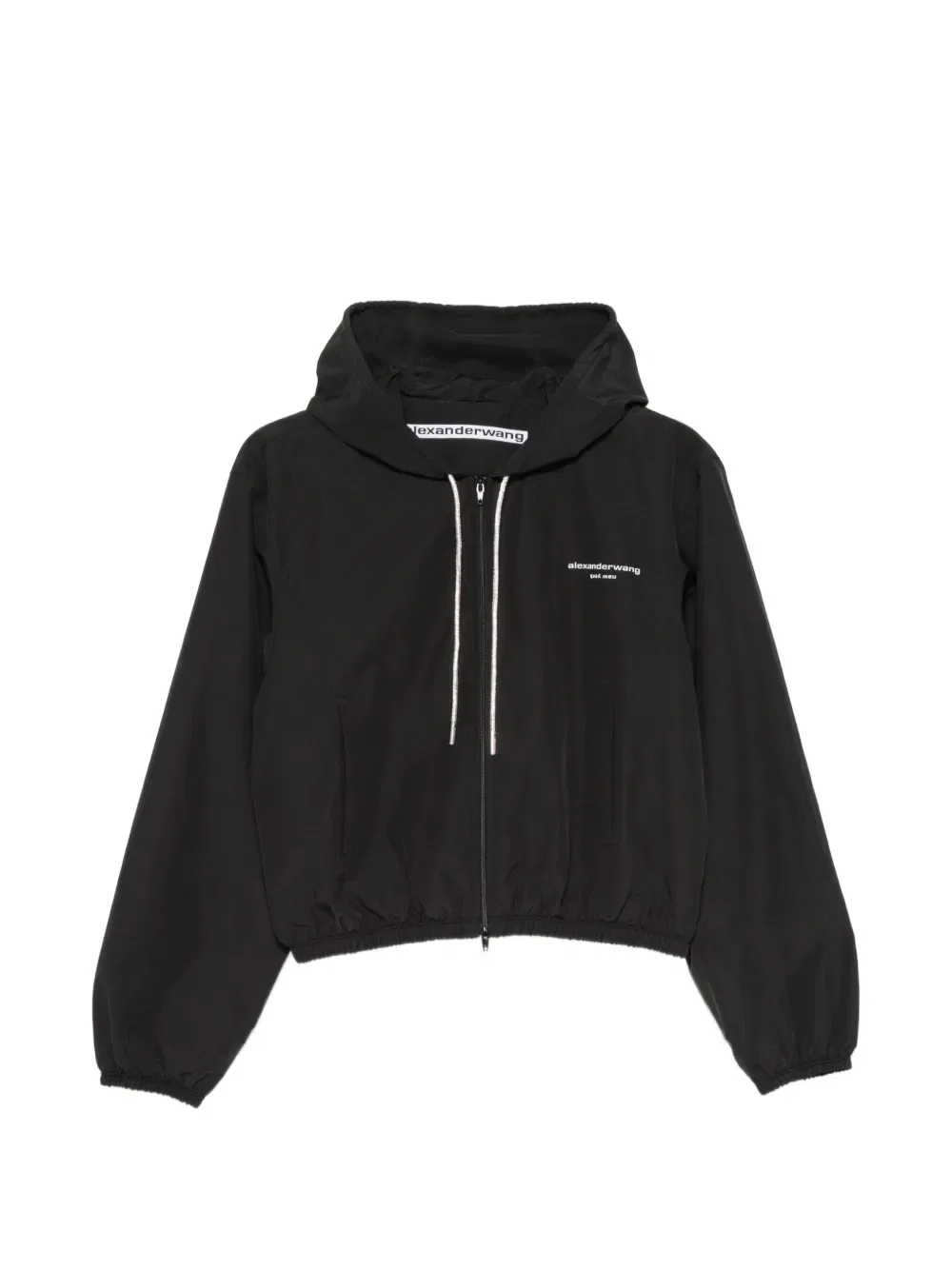 Куртка с капюшоном и логотипом Alexander Wang, черный
