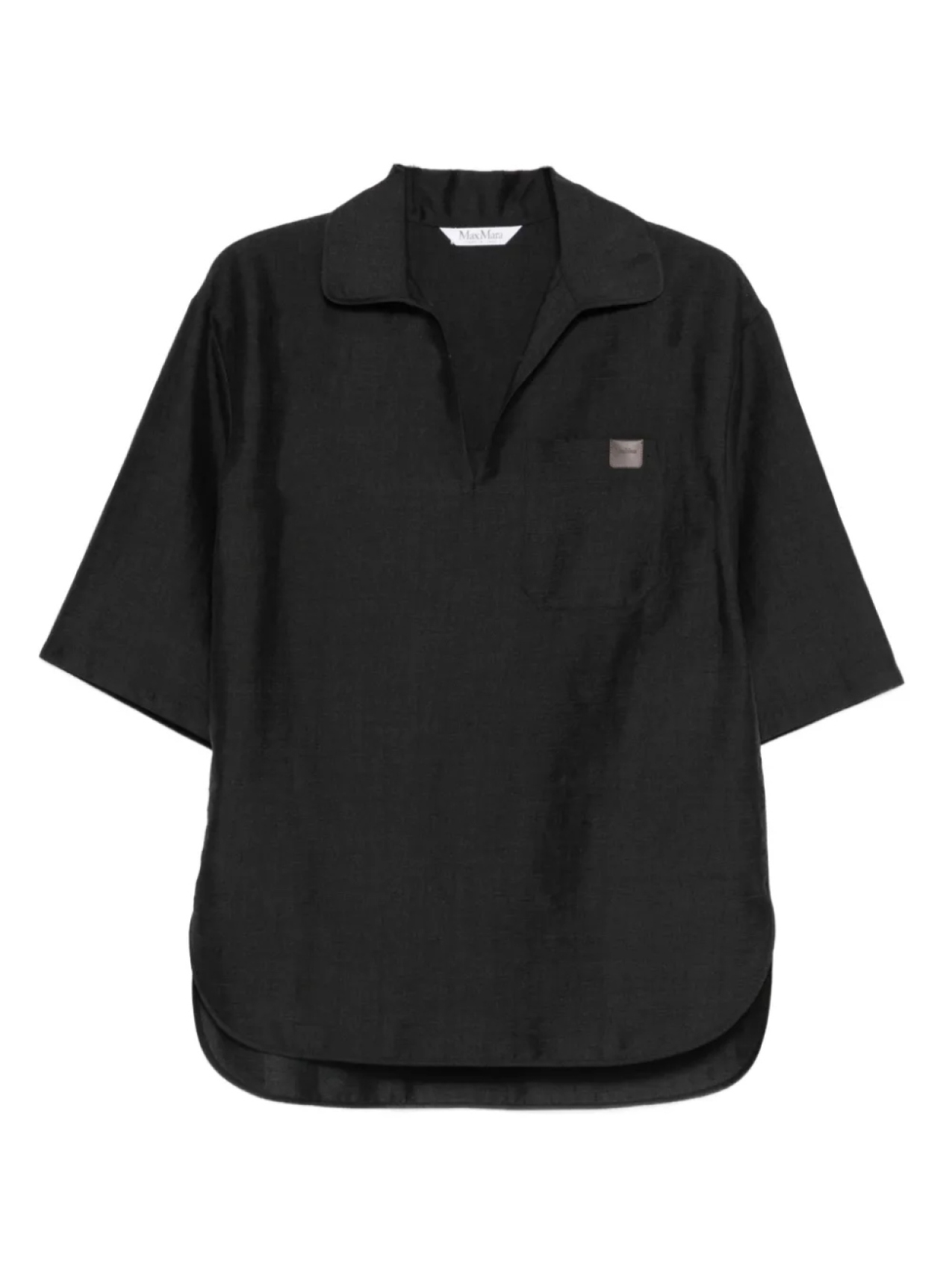 

Рубашка с коротким рукавом Max Mara, серый