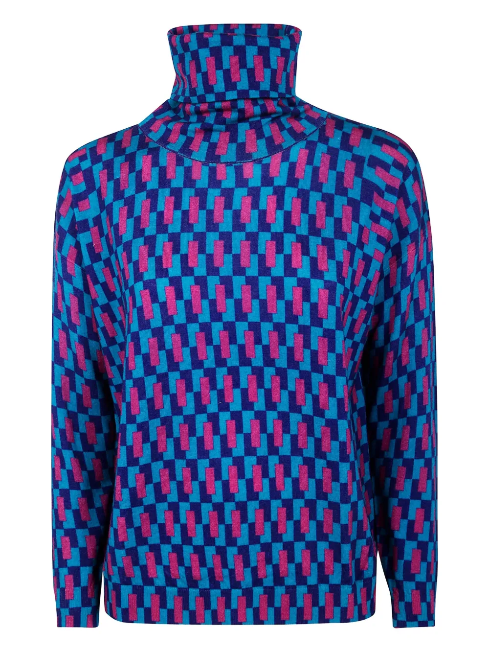 

Джемпер с геометрическим узором IN BED WITH YOU, синий