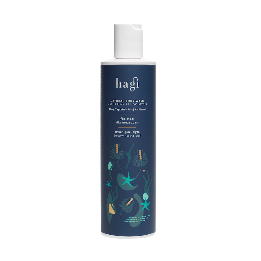 

Гель для душа для мужчин natural body wash ahoy captain for men Hagi, 300 мл