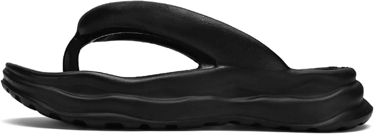 

Женские и мужские модные шлепанцы с толстой подошвой, женские нескользящие легкие удобные тапочки-сандалии, дизайн с разлагающейся подошвой, мужские сандалии-тропинки, Vtiao, черный