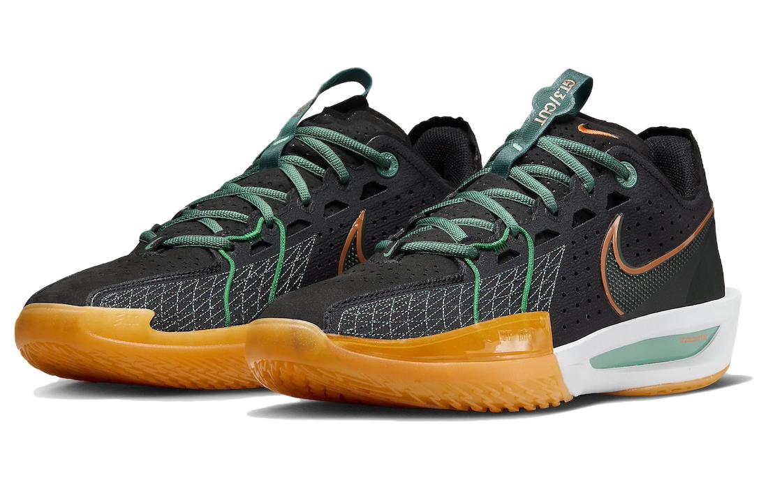 Эйр Зум Джи Ти Кат 3 "Майами Харрикейнз" Nike, черный оранжевый зеленый — фото 4