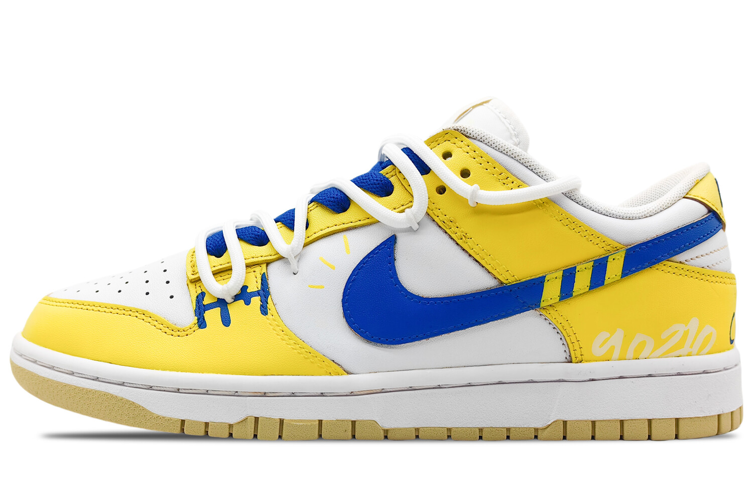 

Кроссовки Nike Dunk Skateboarding Shoes Men Low-top Blue, желтый