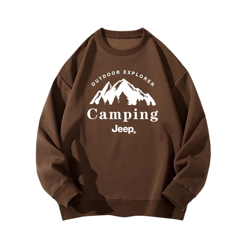 Толстовка с круглым вырезом для школьников Jeep, Coffee (Fleece-Lined)