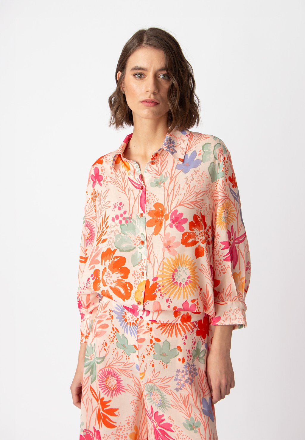 

Рубашка PRINTED FLORAL MOTIF Ivko, светло-розовый