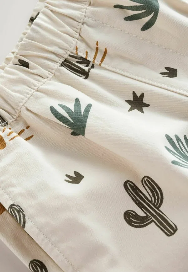 Брюки прямого кроя с застежкой-молнией Next, Neutral Cactus Print — фото 2