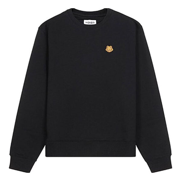 

Толстовка men's ss21 logo round neck long sleeves black Kenzo, черный