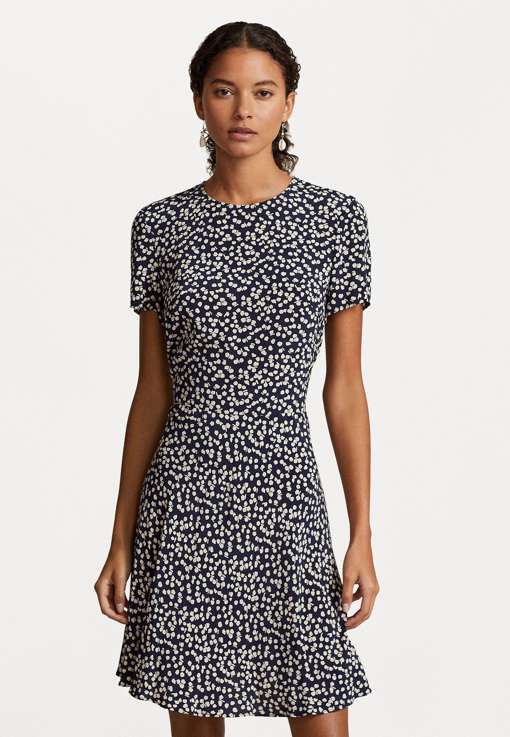 

Летнее платье Sophia Short Sleeve Day Dress Polo Ralph Lauren, цвет cream/navy