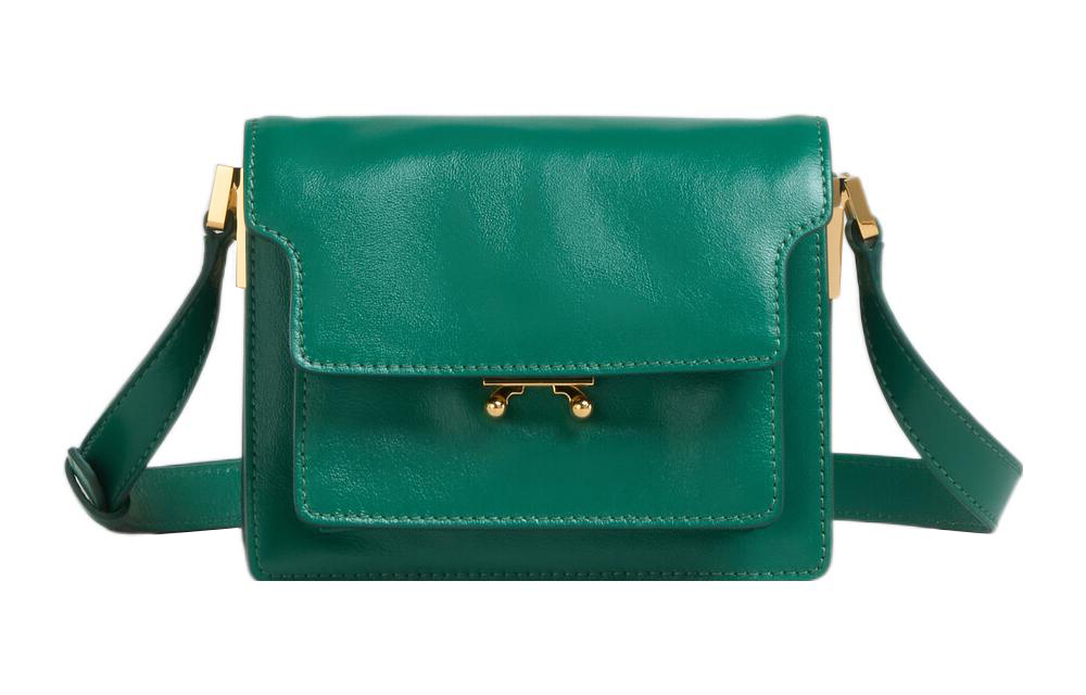 

MARNI Сумка через плечо Trunk из телячьей кожи, женская, цвет Agate Green