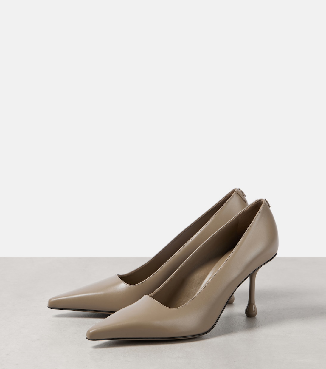 Кожаные туфли Ixia 80 Jimmy Choo, серо-коричневый — фото 4
