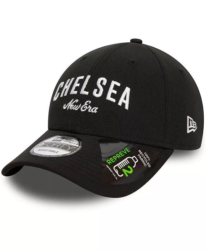 

Мужская черная регулируемая кепка Chelsea Wordmark 9FORTY New Era, черный