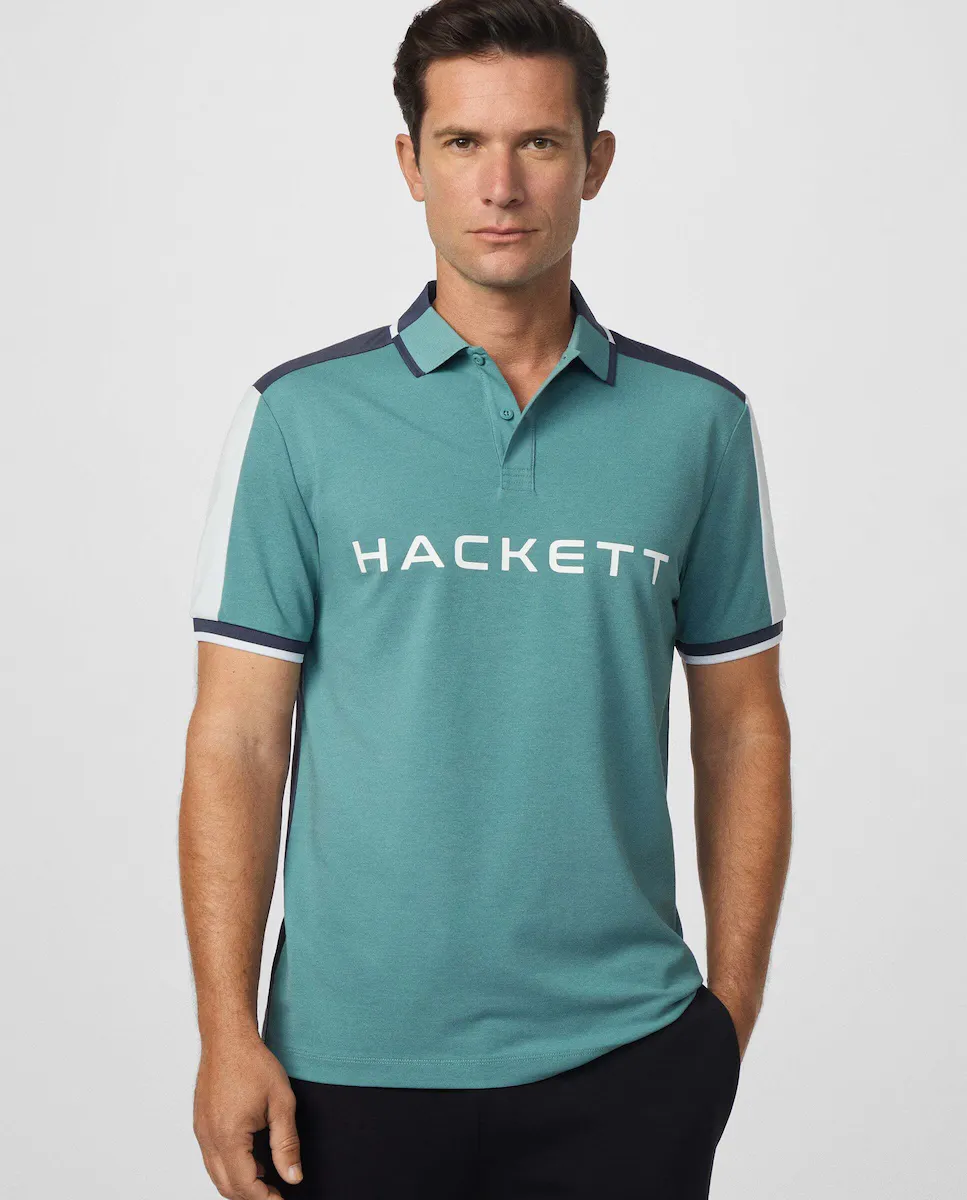 

Поло HACKETT HS MULTI POLO SS, зеленый