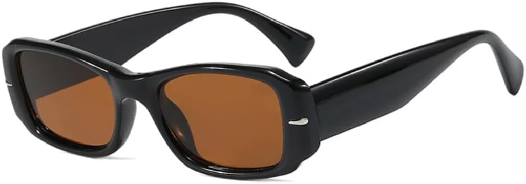 

Солнцезащитные очки с защитой UV400 | Овальная оправа с заклепками и цветными линзами | Для женщин и мужчин | Для занятий спортом на открытом воздухе и вождения DSVIGF, Black Brown