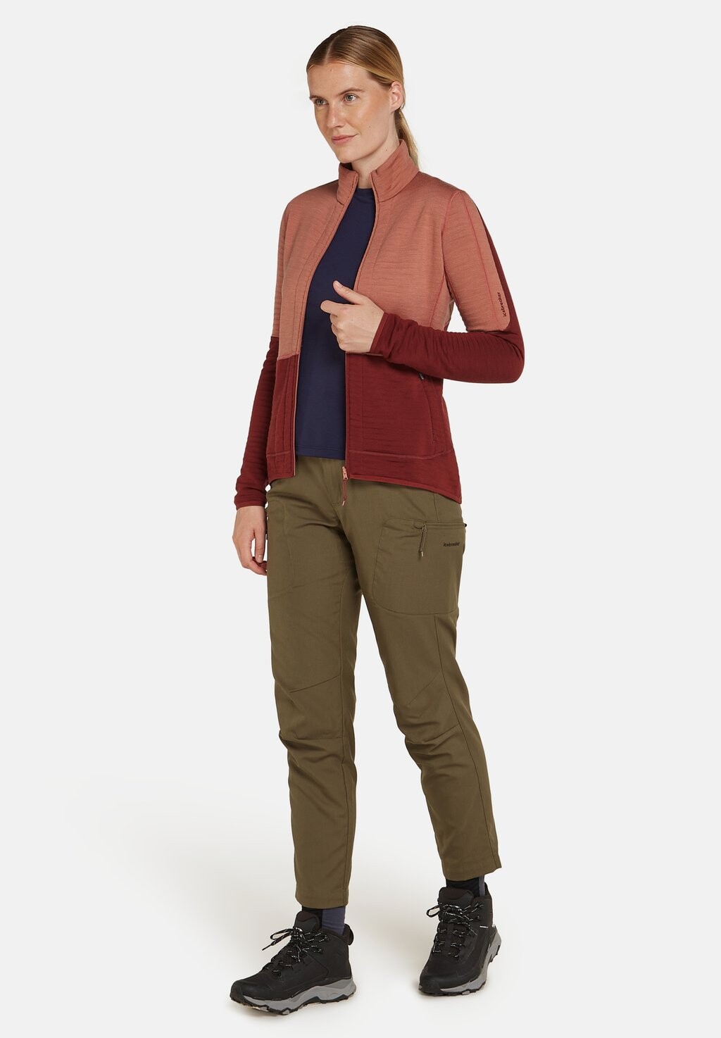 

Флисовая куртка MERINO 400 REAL FLEECE DESCENDER ZIP Icebreaker, красный