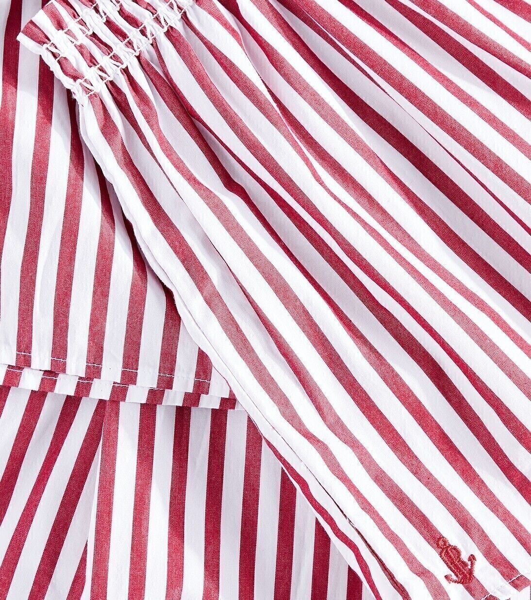 Комплект из хлопкового топа и шорт Polo Ralph Lauren Kids, White Red — фото 3