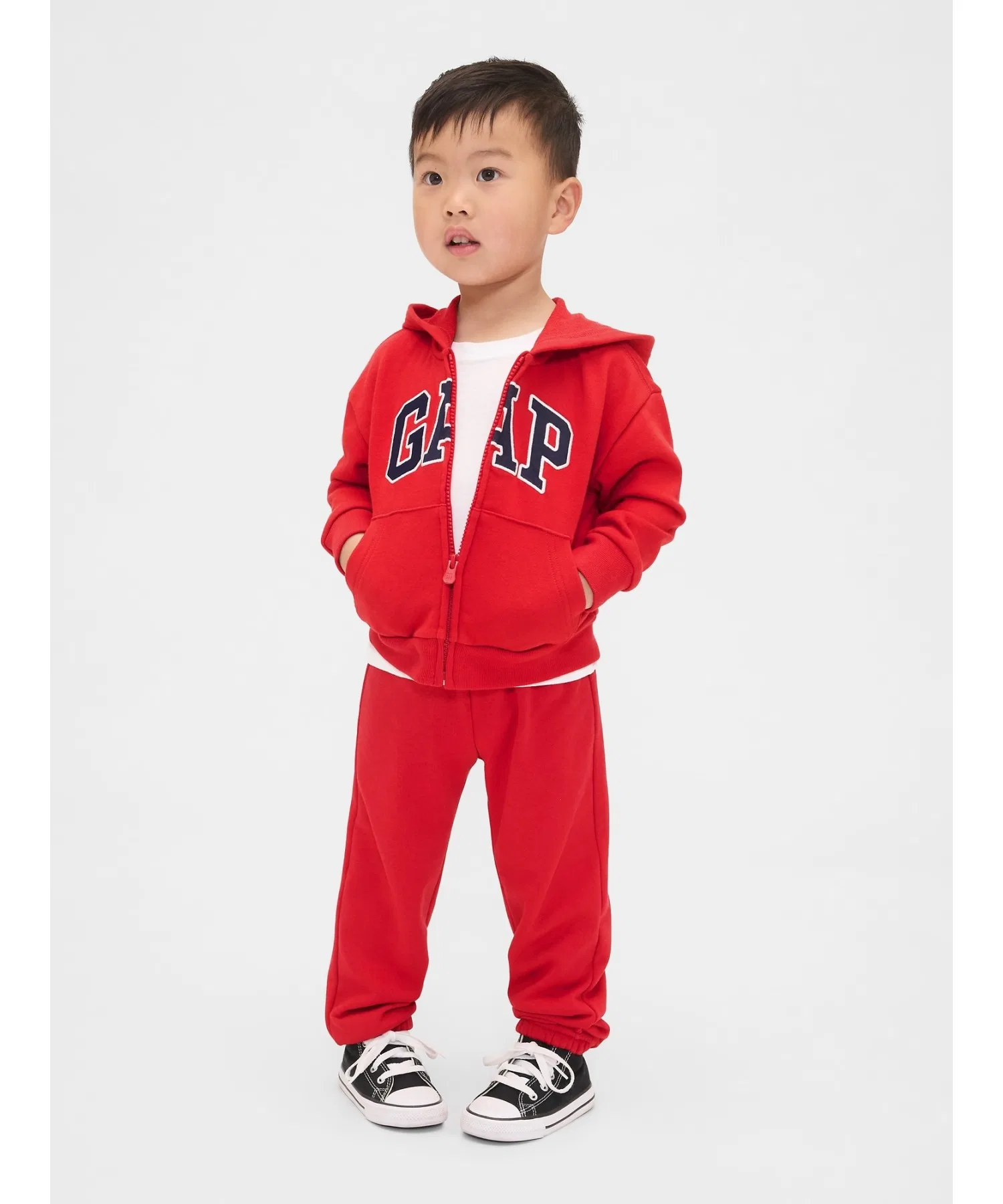Свободная толстовка babyGap с логотипом GAP на молнии — фото 2