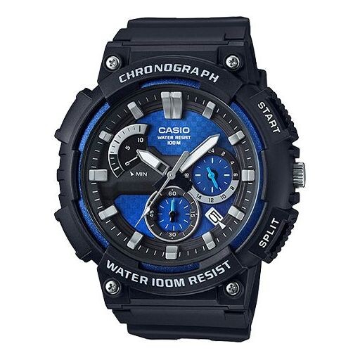 

Часы CASIO MCW-200H Waterproof Blue/Black Mens BlueBlack Analog, черный