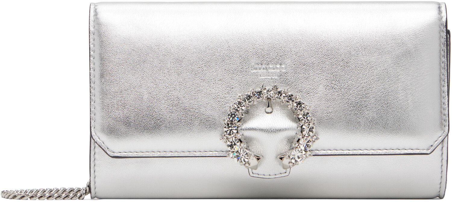 

Серебряный кошелек/сумка на цепочке Jimmy Choo