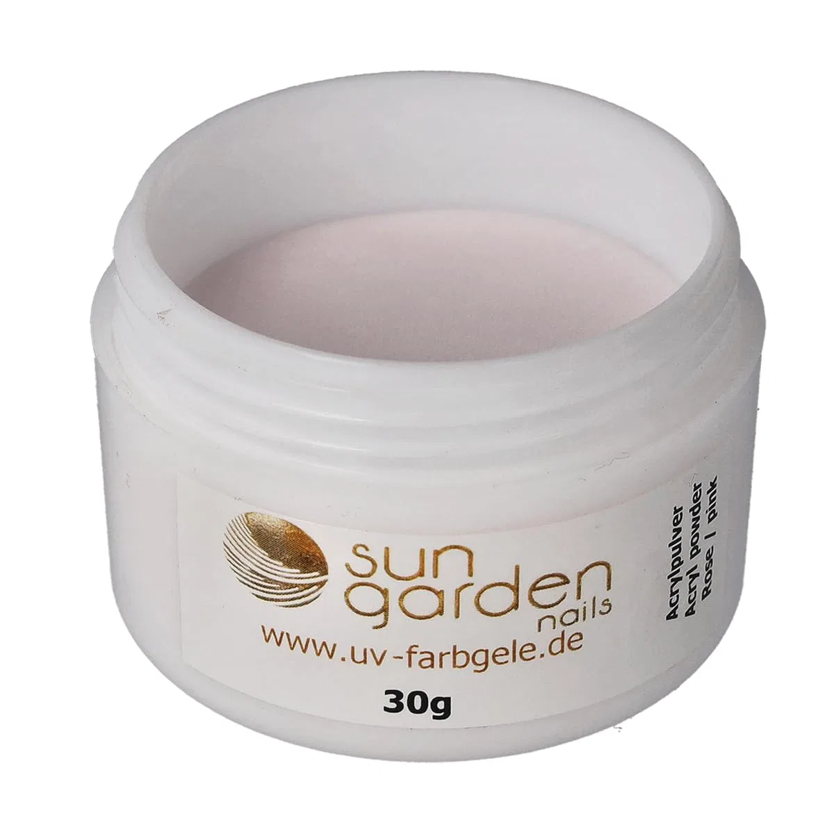 Акриловая пудра для ногтей, 30 г, розовая Sun Garden Nails, Rose