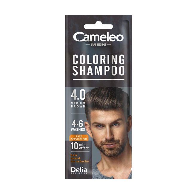 

Мужской красящий шампунь для мужских волос Cameleo, 15 мл (4.0)