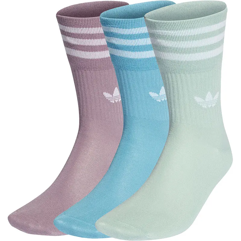 

Гольфы унисекс 3 пары Adidas, 3 пары (фиолетовый+синий+зеленый)