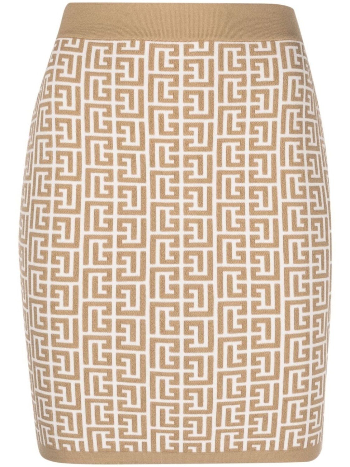 

Balmain жаккардовая юбка мини с монограммой, нейтральный цвет