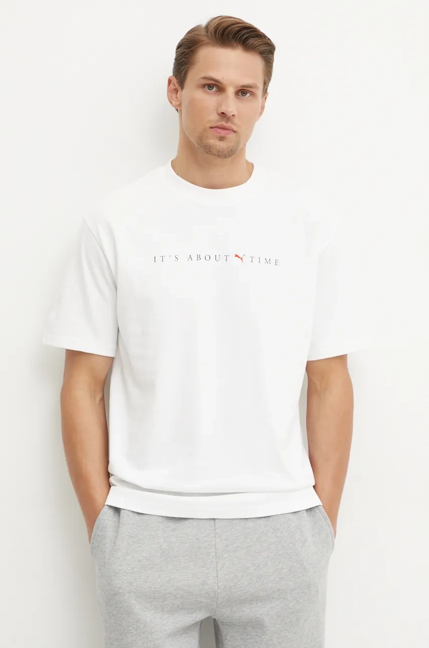

Хлопковая футболка MMQ Graphic Tee Puma, белый