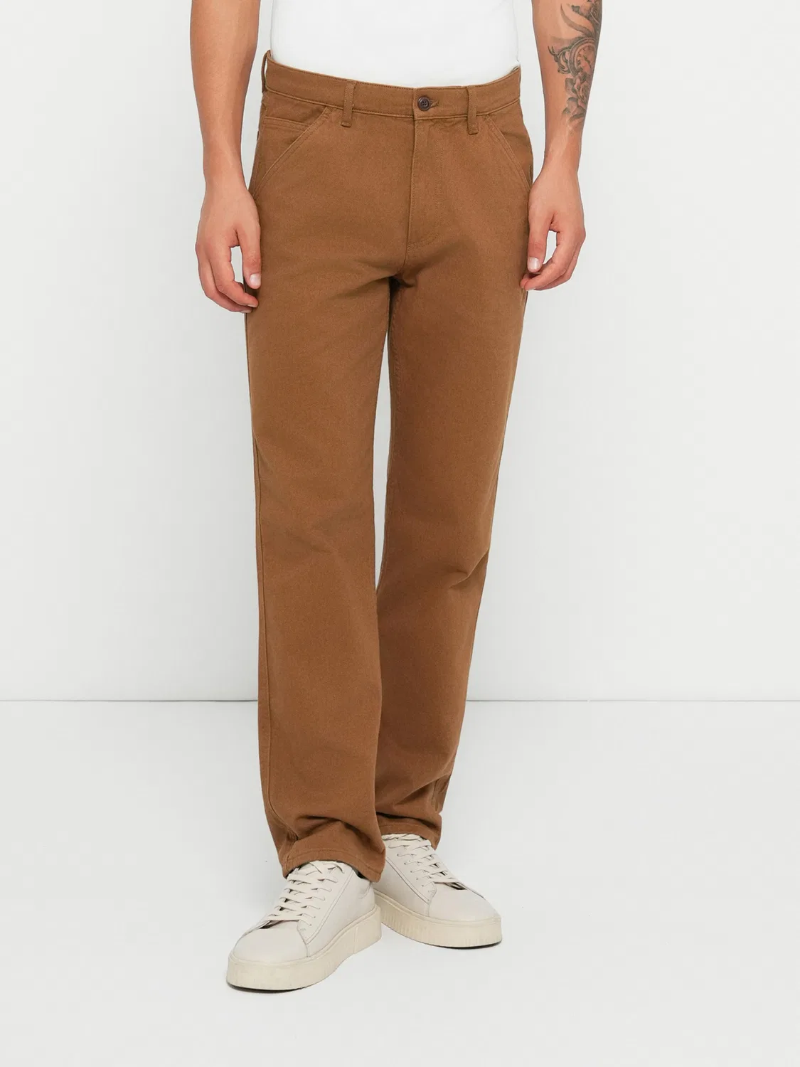 Брюки Gap Regular, коричневые — фото 2