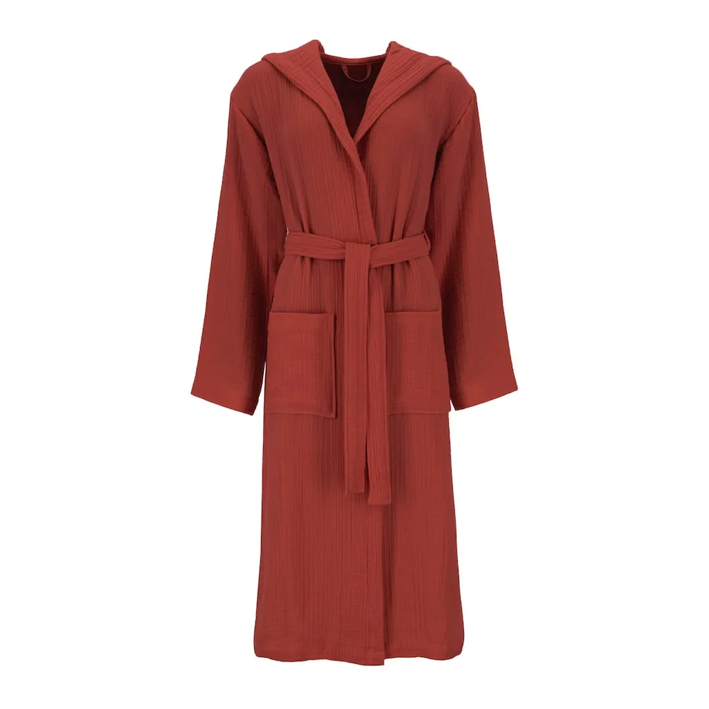 

Халат Silent, идеален для сауны и спа, гостиничный халат, утренний халат 1 шт., муслин Vossen, Raw sugar