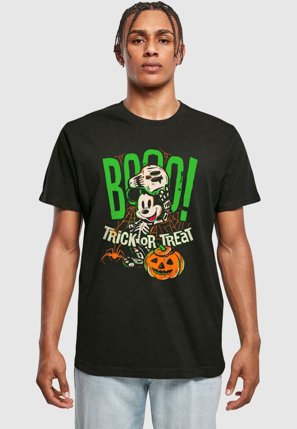 

Футболка с принтом MICKEY MOUSE HALLOWEEN BOOO TRICK OR TREAT ABSOLUTE CULT, черный