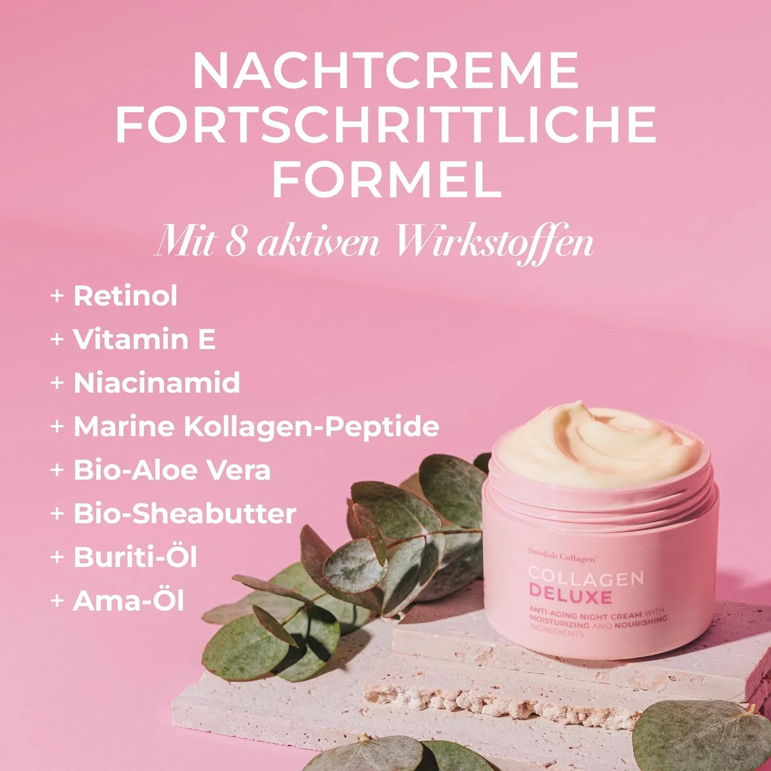 Набор дневного и ночного крема с ретинолом «Deluxe Retinol» от Swedish Collagen Swedish Collagen — фото 4