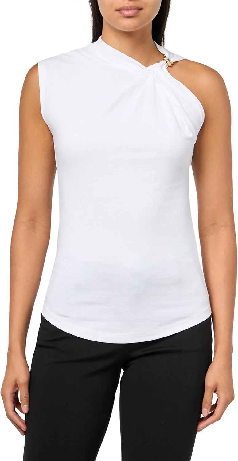 

Derek Lam 10 Crosby Women's Nia Assymmetric Embellished Twist Tee