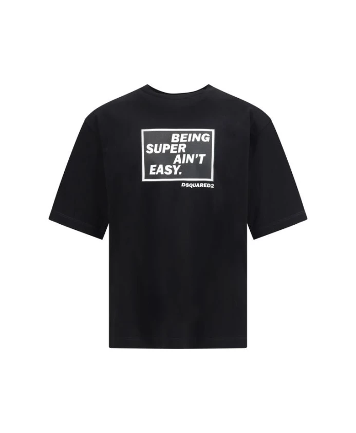 

Хлопковая футболка с графическим логотипом Dsquared2, черный