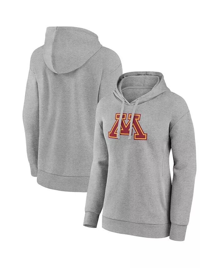

Женский серый пуловер с капюшоном Minnesota Golden Gophers Evergreen Fanatics