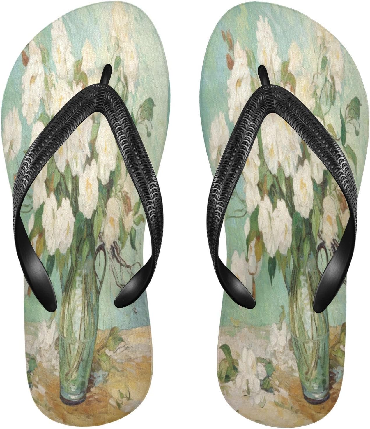 

Водный цветочный вазон Зеленые бирюзовые шлепанцы для пляжа и душа Резиновые нескользящие летние тапочки для мужчин и женщин Sinestour