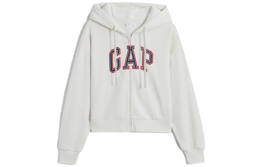

Женская толстовка с капюшоном, кардиган средней длины GAP, серый белый