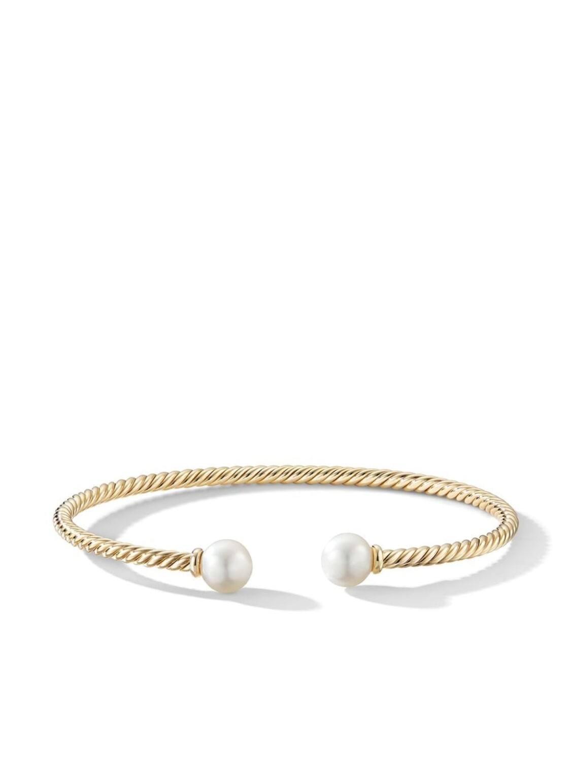 

Браслет-кафф Solari из желтого золота с жемчугом David Yurman, серебряный