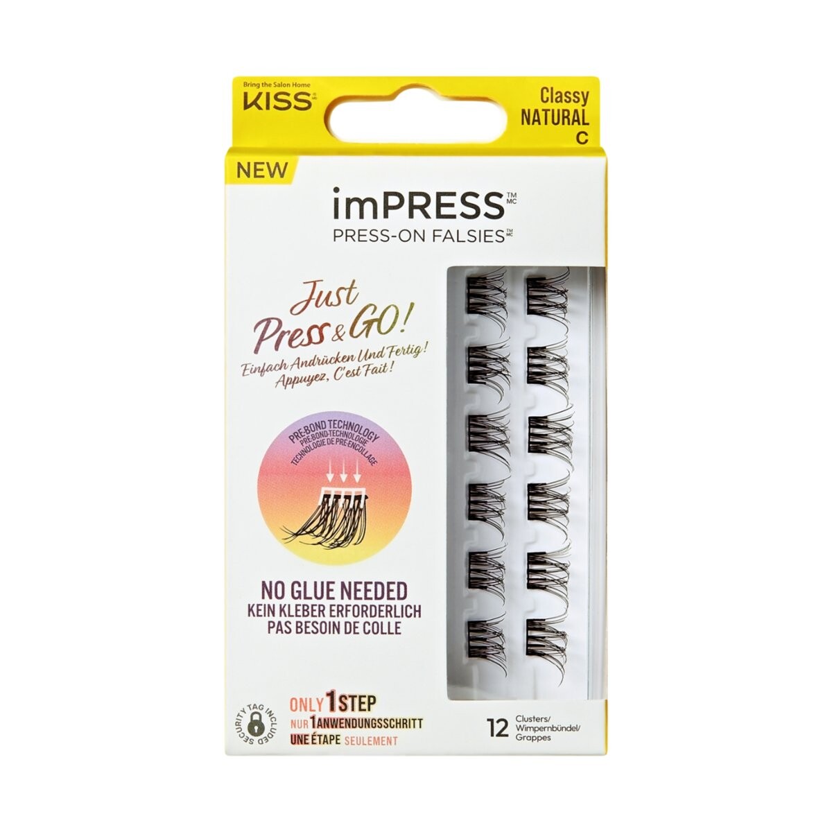 

Пучки самоклеящихся ресниц Press on Falsies Classy Natural Kiss ILS01C 12 шт