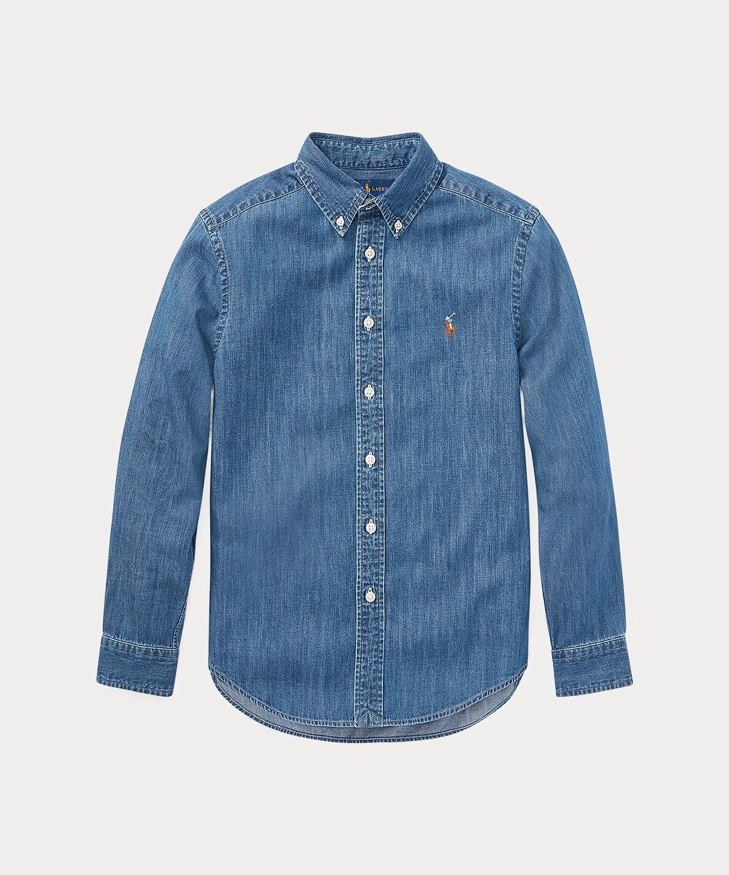 Детская рубашка POLO RALPH LAUREN CHILDRENSWEAR из хлопка — фото 2